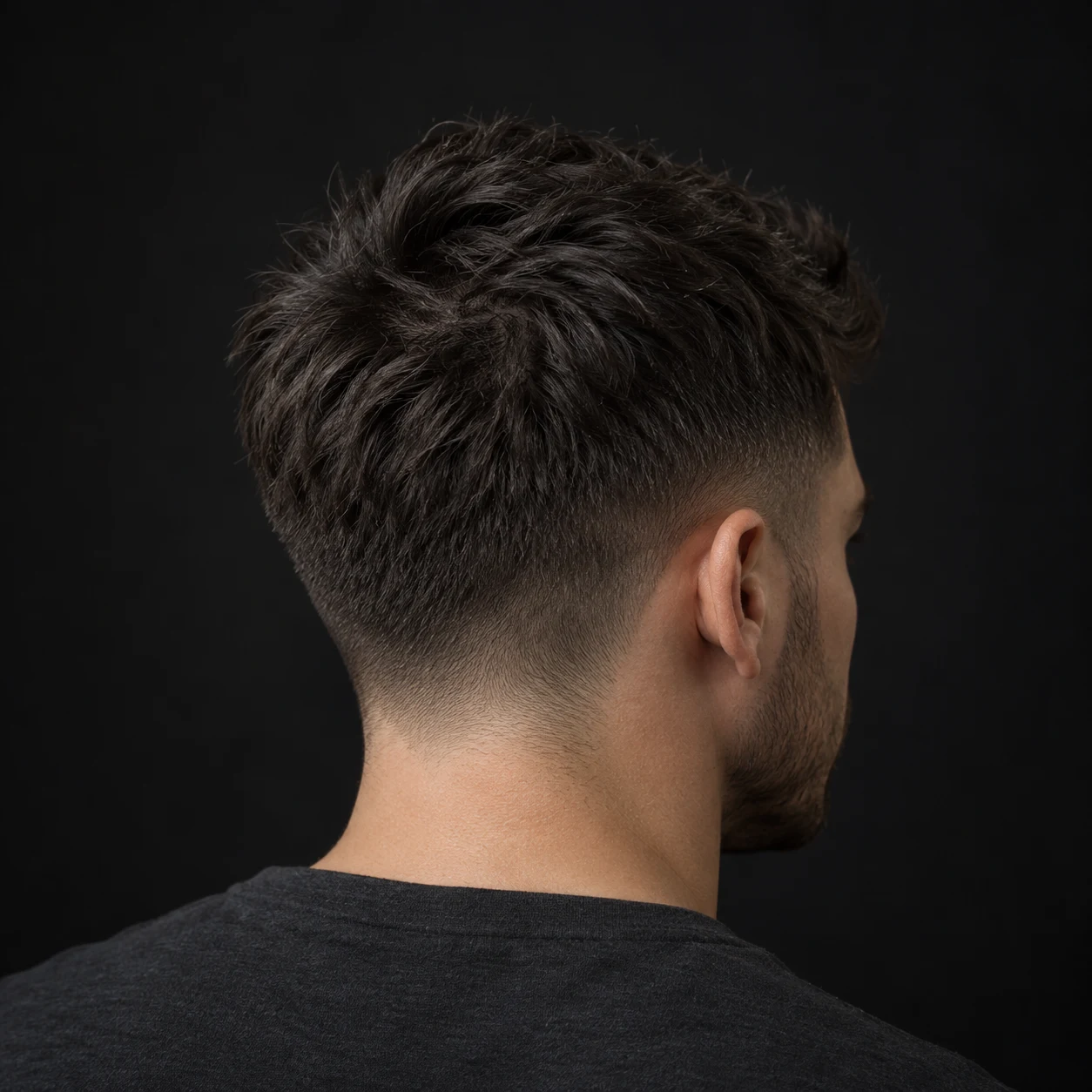 Imagen generada de prueba: corte corto con textura. No es un trabajo de Rochy’s.